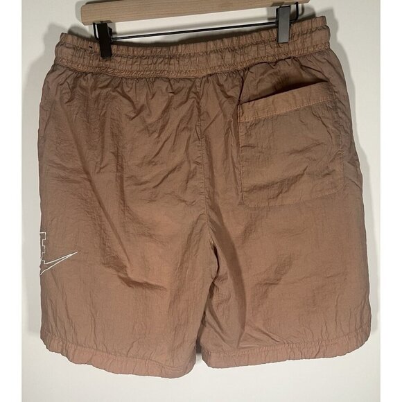 Nike retro parachute tan pink embroidered logo shorts sz XL streetwear lounge - Picture 3 of 13